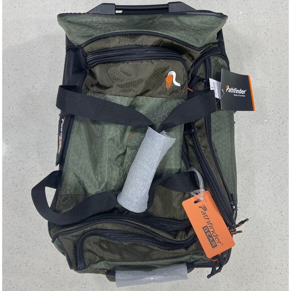Pathfinder Gear Olive Green Rolling Travel Duffle Bag Carry-On - Picture 4 of 11